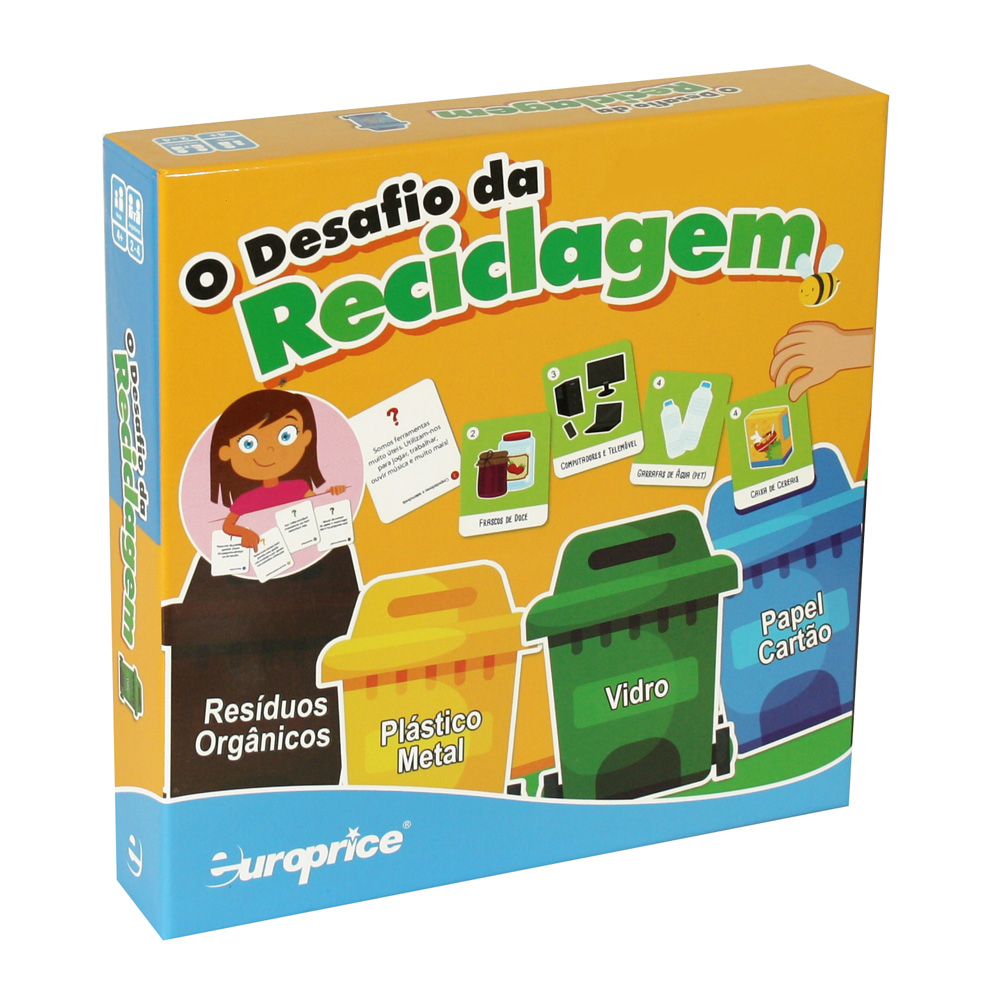 Imagem da caixa do jogo educativo O Desafio da Reciclagem