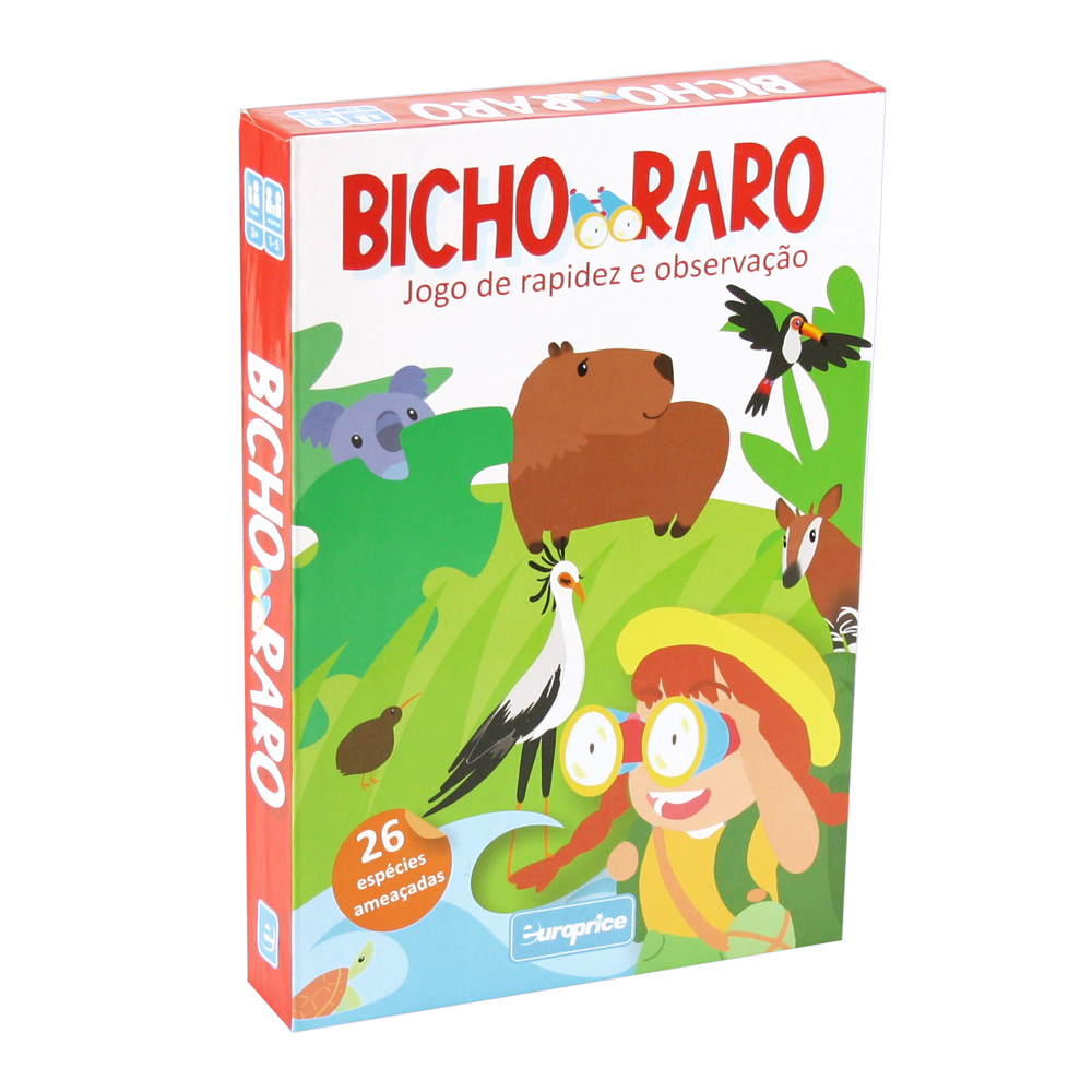 Imagem da caixa do jogo educativo Bicho Raro.
