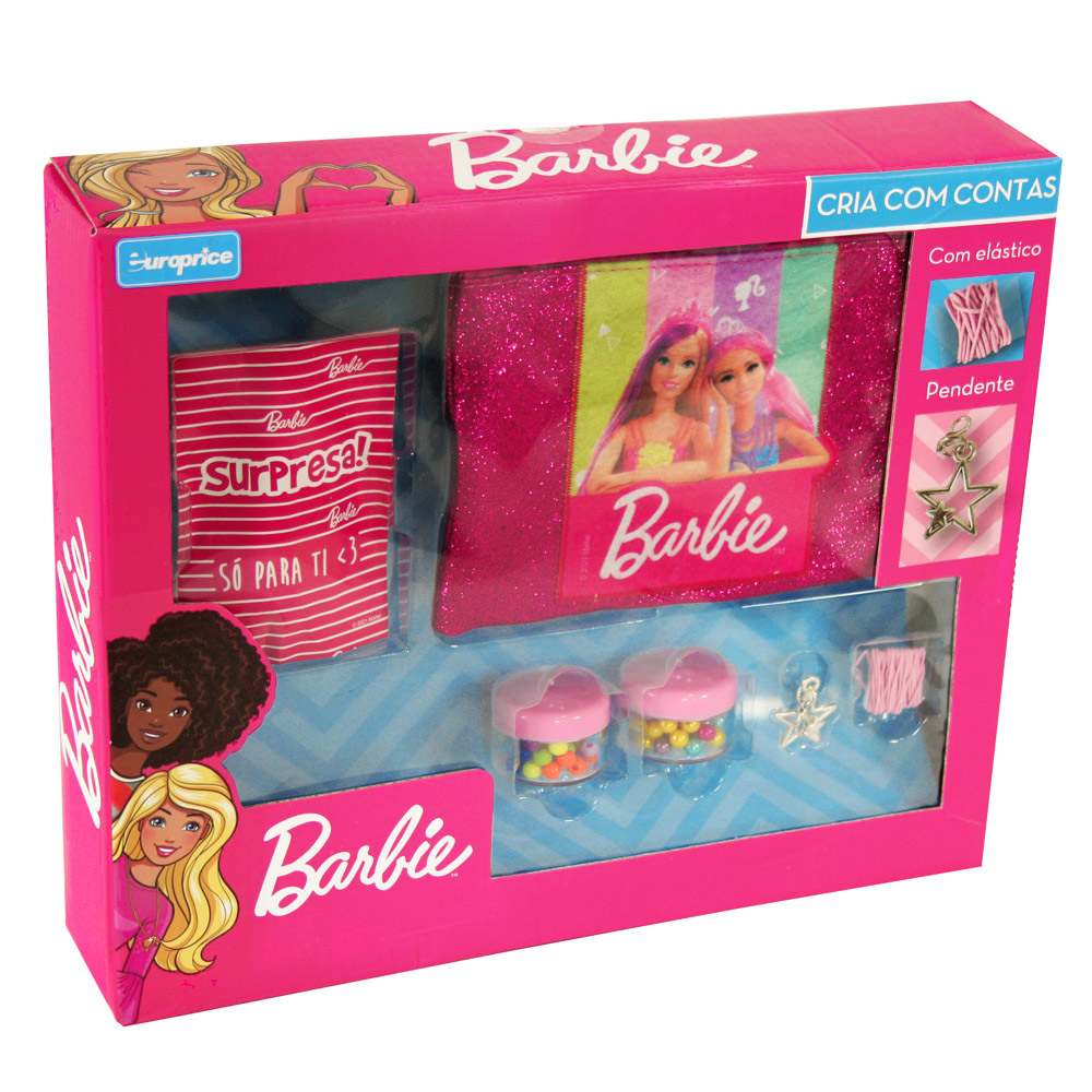 Imagem frontal do kit Barbie: Cria com Contas