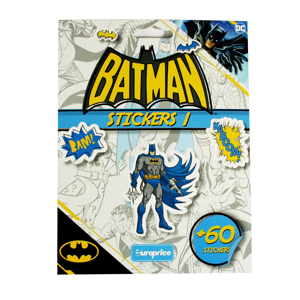 Imagem frontal das cartas educativas Batman Stickers -1