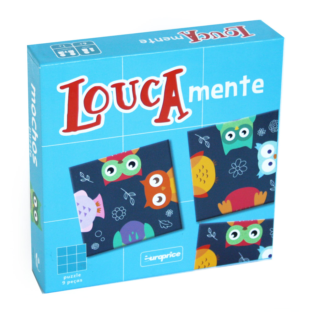 Imagem da caixa do jogo educativo LoucaMente -Mochos.