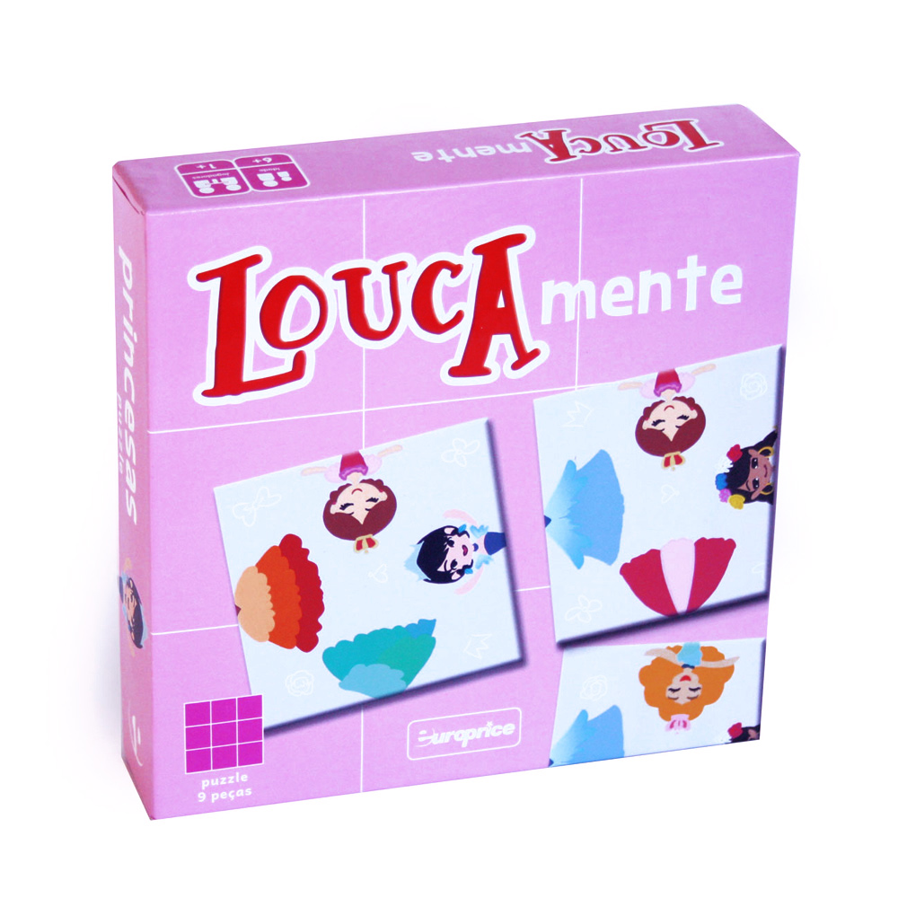 Imagem da caixa do jogo educativo LoucaMente -Princesas.