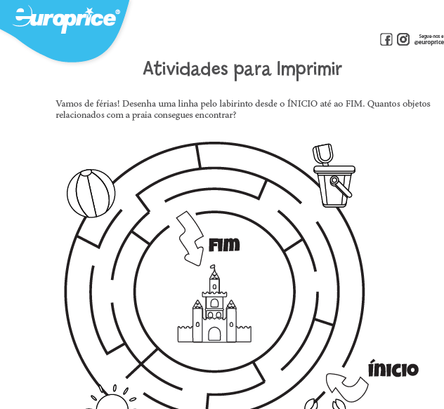 Labirinto jogo para imprimir - Brinquedos de Papel