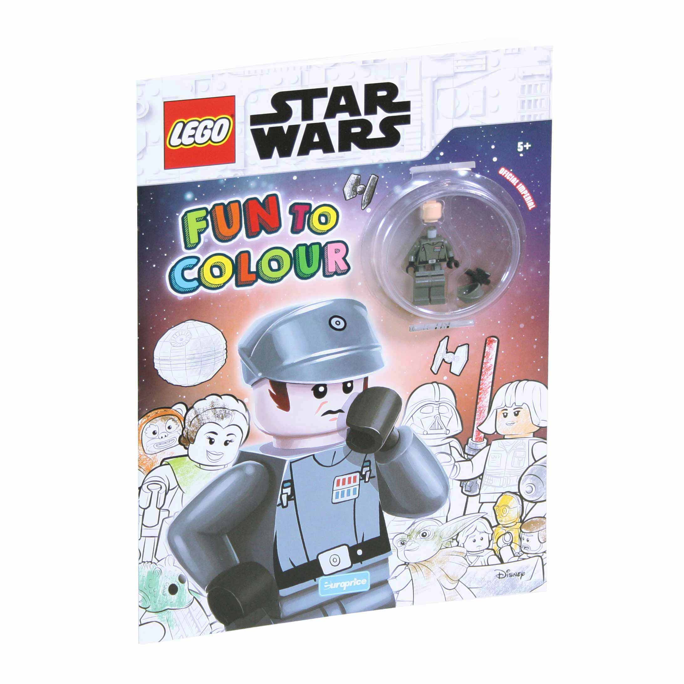 Capa da imagem do livro de pintar Lego Fun to Colour – Star Wars Oficial Imperial com a minifigura