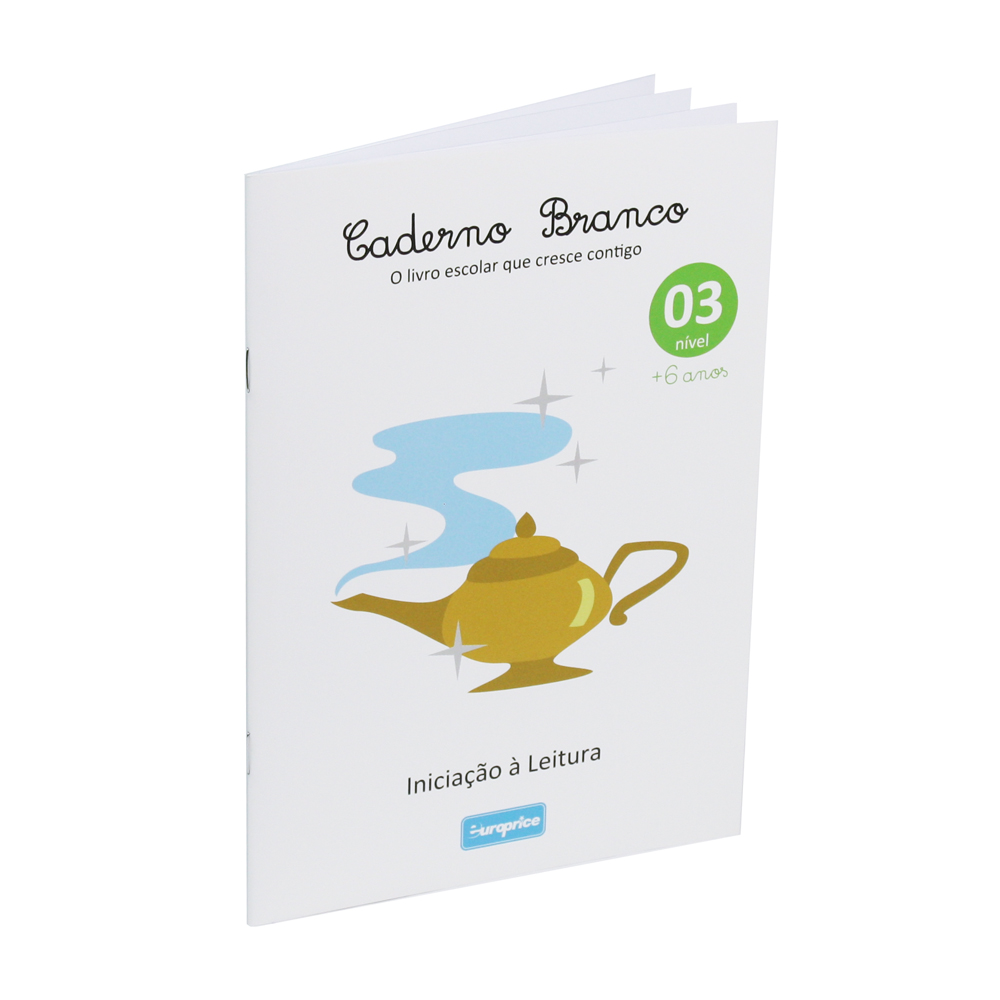 Livro Caderno Branco - Iniciação à leitura 6+