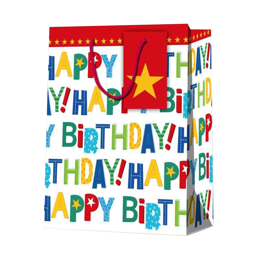 Shiny Birthday Gift Bag - XL (31x42x12cm)