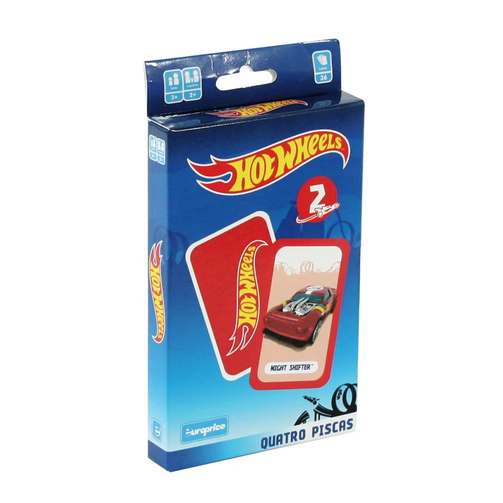 Imagem frontal do jogo de cartas Hot Wheels: Quatro Piscas -2