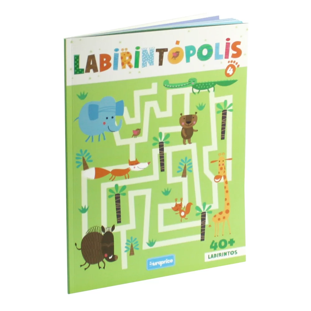 Capa do livro Labirintópolis - 4. Com um fundo verde e um labirinto de selva em destaque.